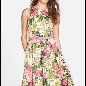 Eliza J Floral Fit and Flare Floral Party Cocktail Dress